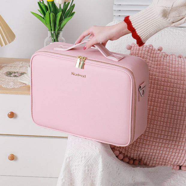Smart LED Makeup Bag – Portable Mirror Cosmetic Travel Case