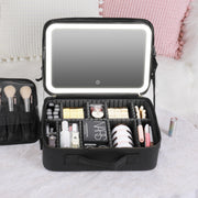 Smart LED Makeup Bag – Portable Mirror Cosmetic Travel Case