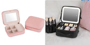 Smart LED Makeup Bag – Portable Mirror Cosmetic Travel Case