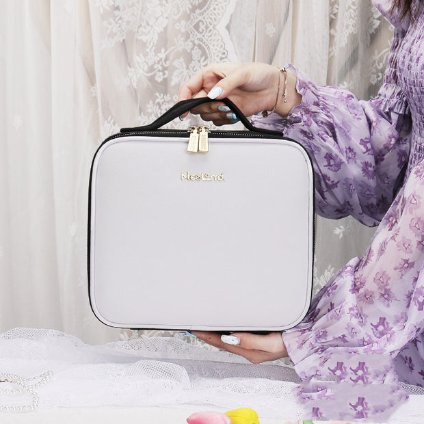 Smart LED Makeup Bag – Portable Mirror Cosmetic Travel Case